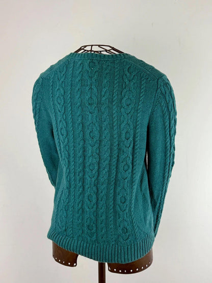 LL Bean Classic Cable Knit Sweater Medium Petite