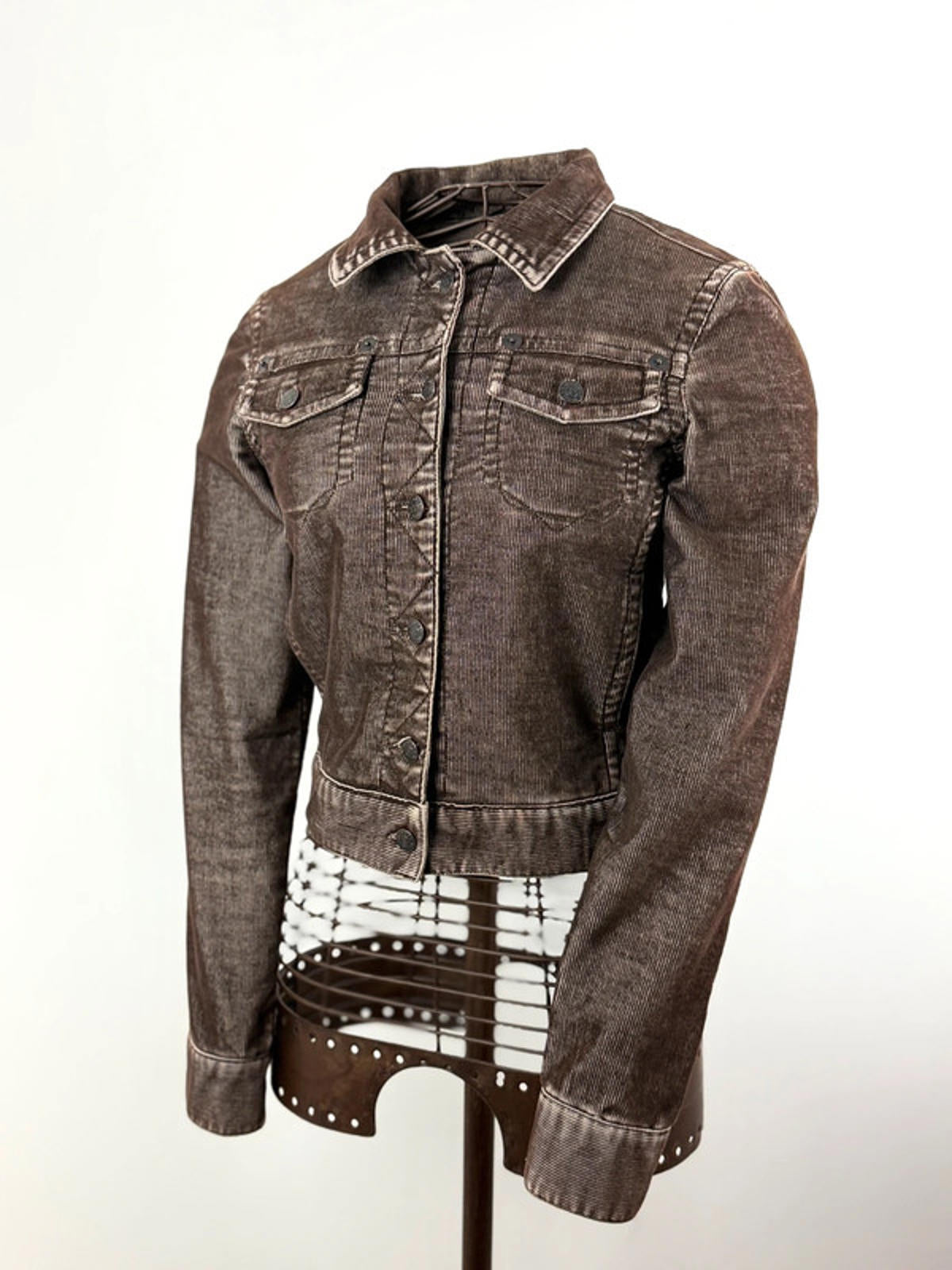 Y2K Cropped Cord Jacket XS