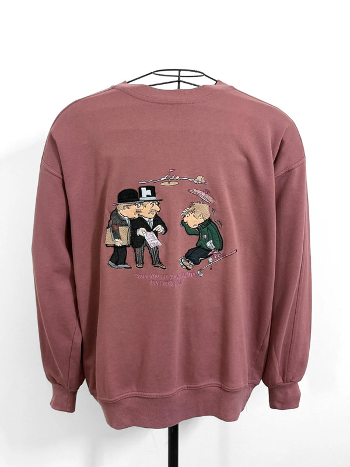 90s Golf Embroidery Humour Sweatshirt Large