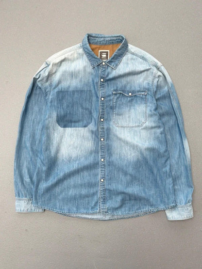 G Star Raw Ghost Pocket Denim Shirt 2XL