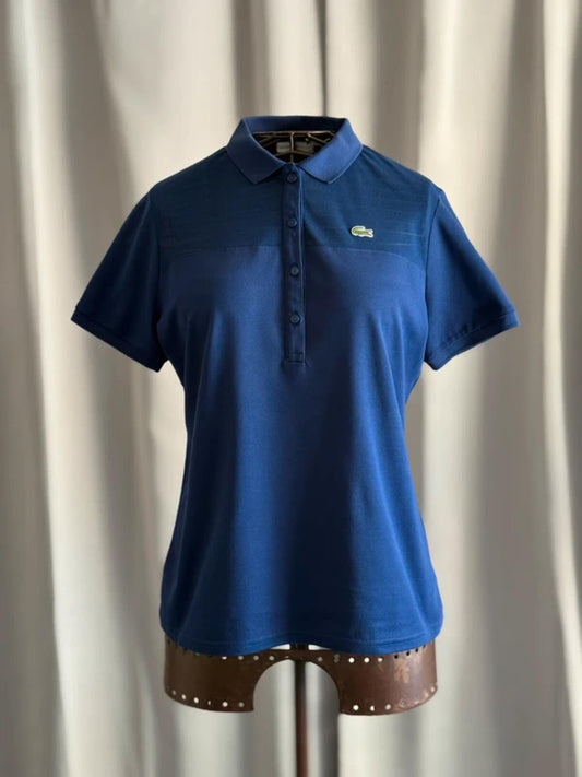 Lacoste Mesh Tennis Ladies Polo Shirt Size 14