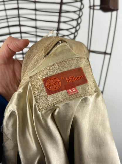 Distressed Look Y2K Perfecto Leather Jacket Size 12