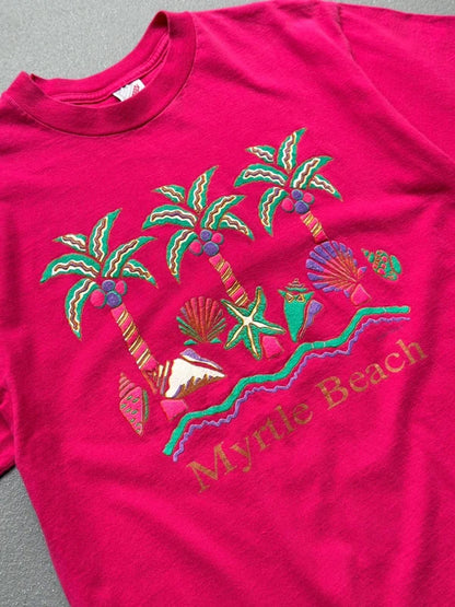 Vintage Jerzees Myrtle Beach Colourful T Shirt Large