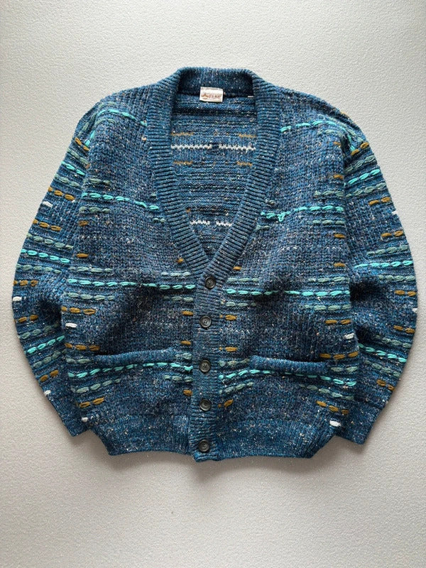 Vintage Cosby Style Grunge Cardigan Medium