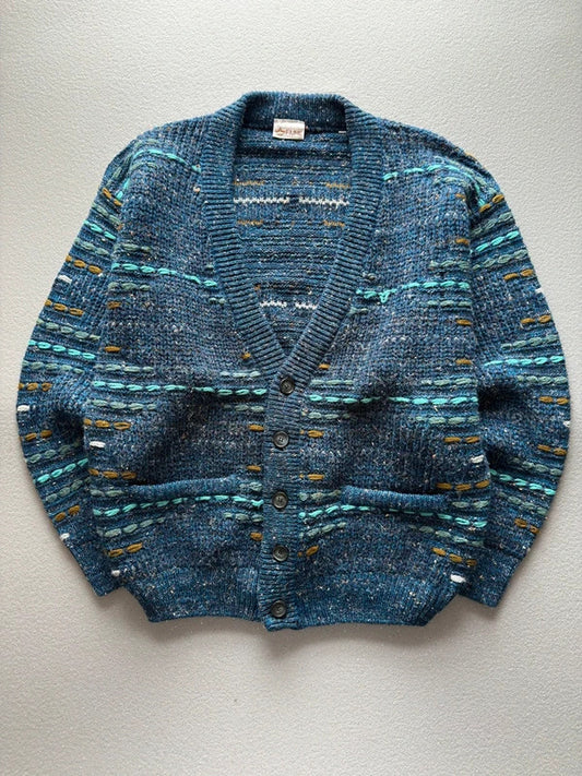 Vintage Cosby Style Grunge Cardigan Medium
