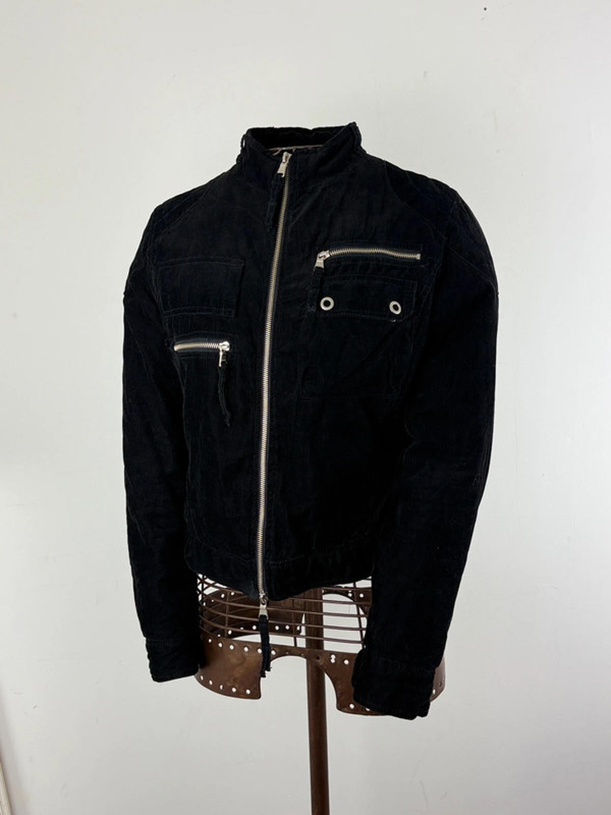 Cropped Corduroy Jacket Y2K Large