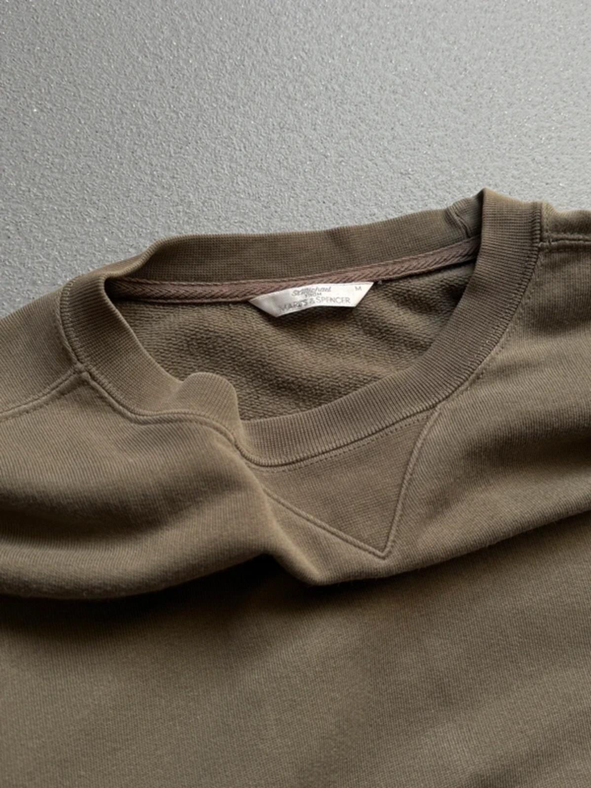 Vintage 90s St Michael Khaki Sweatshirt Large M&S