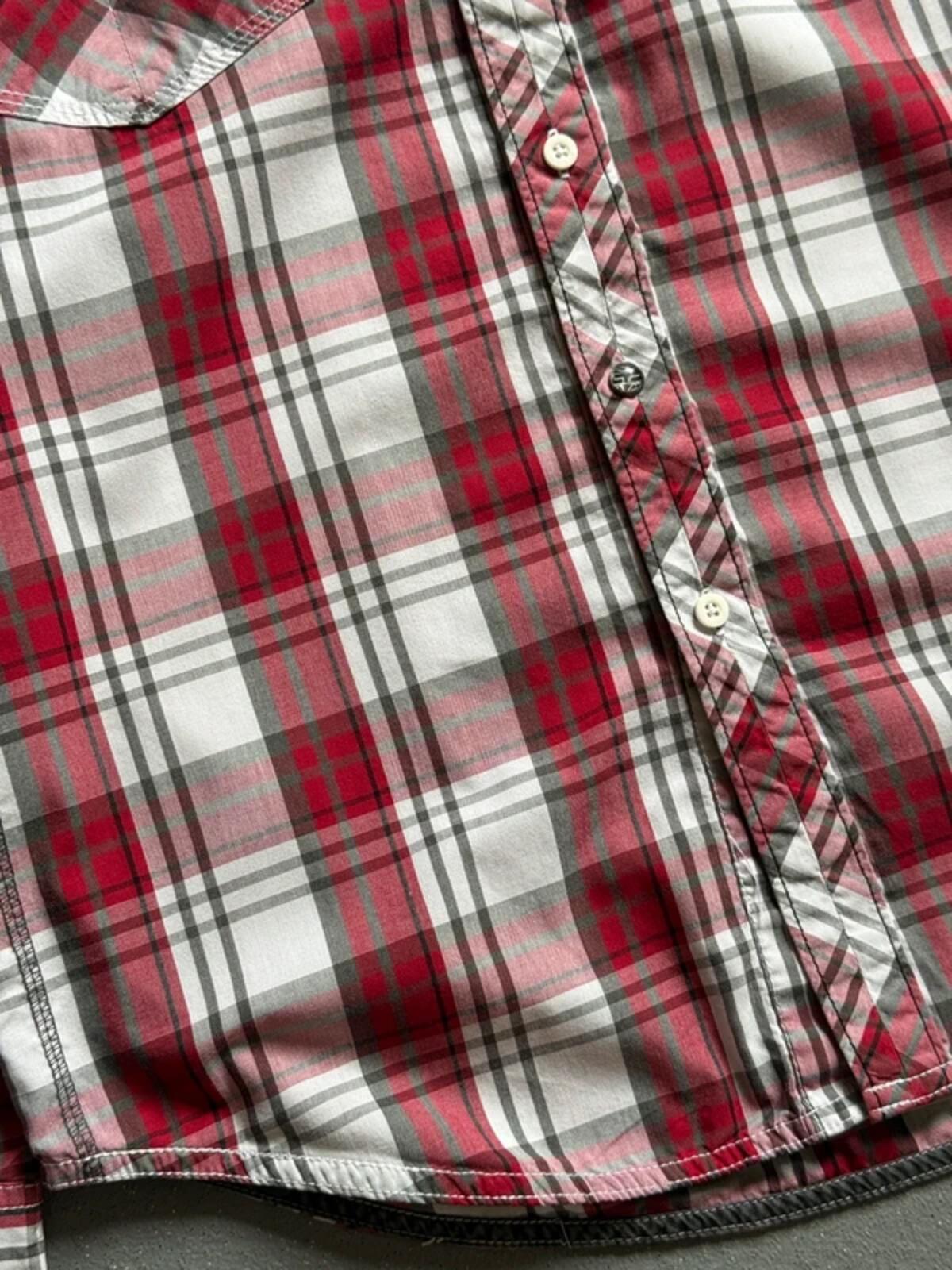 Fox Y2K Check Shirt Medium BMX Skater Moto