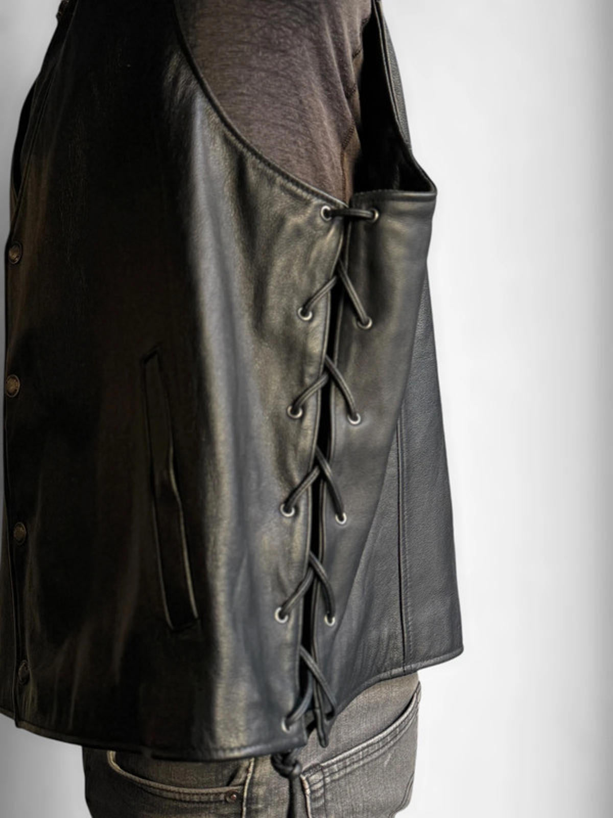 Harley Davidson Leather Biker Vest XXL