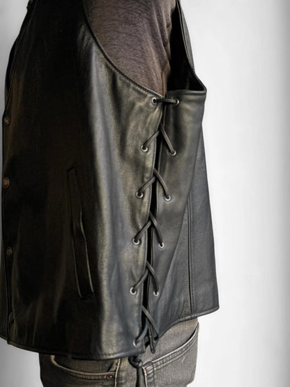 Harley Davidson Leather Biker Vest XXL