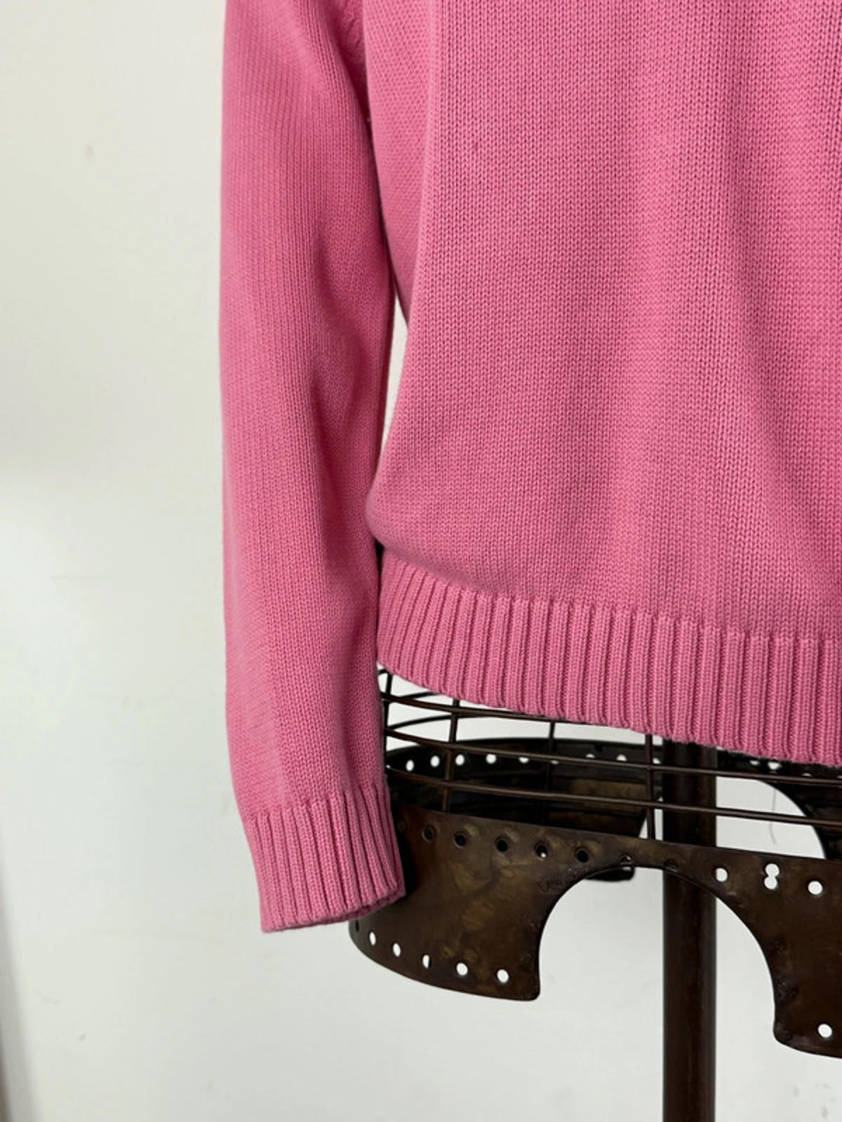 LL Bean V Neck Cotton Knit Sweater Small Medium