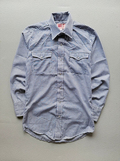 Vintage 1970s Levi’s Gingham Western Shirt – Made in USA