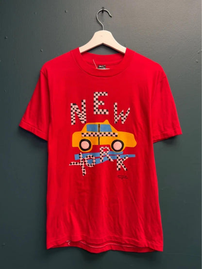 Vintage Single Stitch New York Taxi T Shirt 80s Large