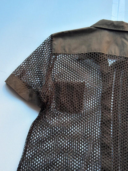 Y2K Khaki String Shirt Large Ladies