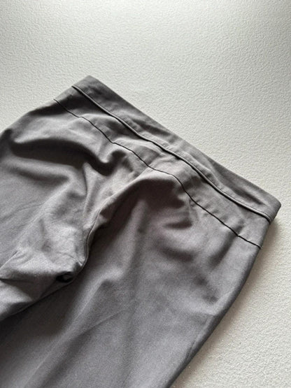 Y2K Low Rise Bootcut Pleated Grey Trousers Small Ladies