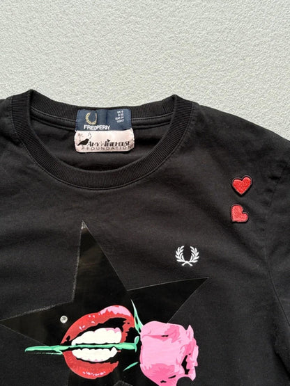 Fred Perry Amy Winehouse Baby Tee UK 6