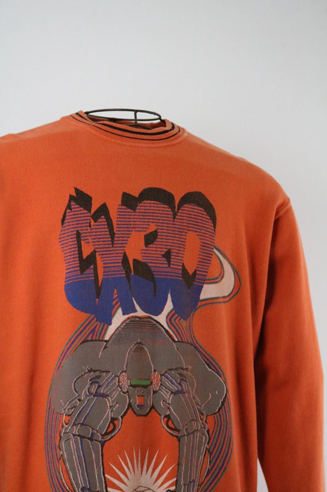 Y2K Graffiti Art Sweatshirt Medium 90s Rave Streetwear