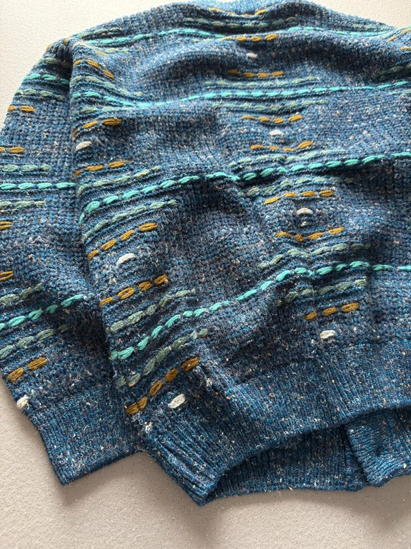 Vintage Cosby Style Grunge Cardigan Medium