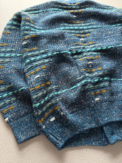 Vintage Cosby Style Grunge Cardigan Medium