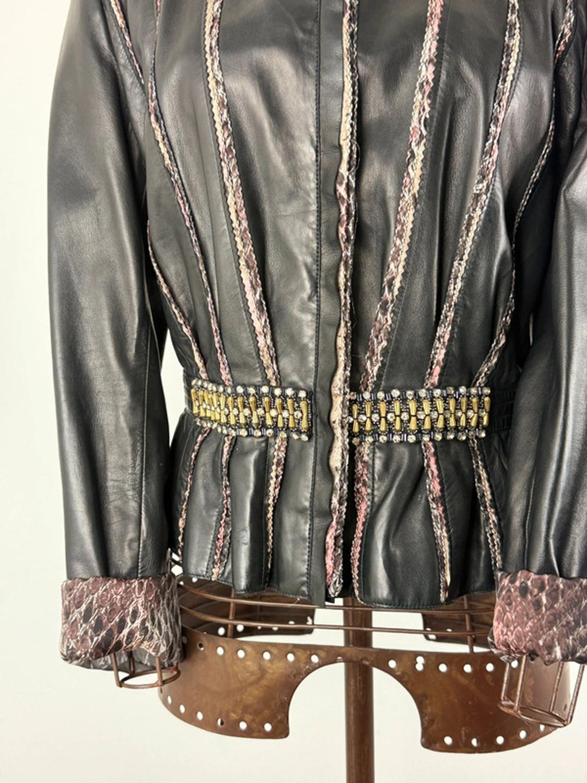 Roberto Cavalli Leather Jacket Size 14