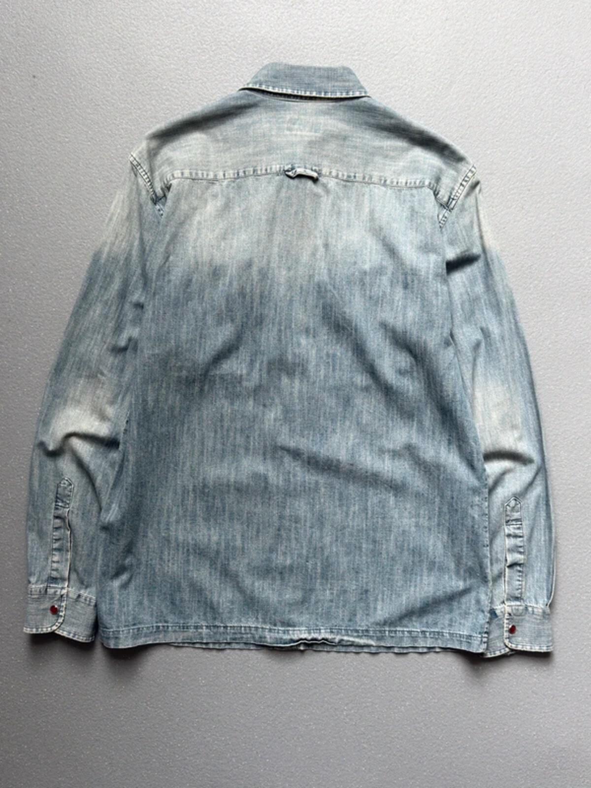 Armani 2000s Denim Utility Shirt Large Mens