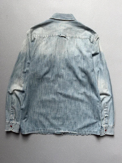 Armani 2000s Denim Utility Shirt Large Mens