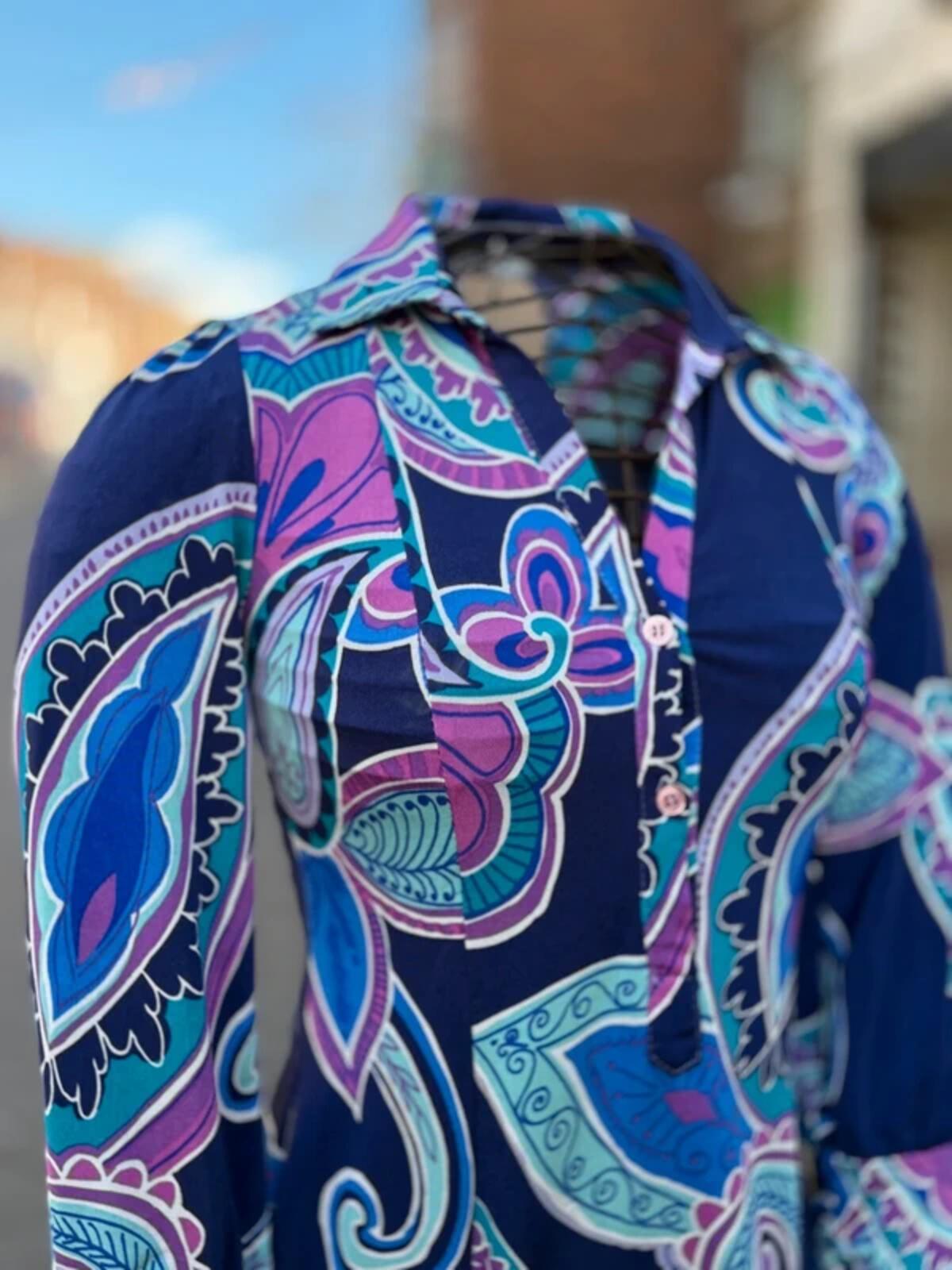Y2K Psych Dress Paisley Mandala 70s Style Medium