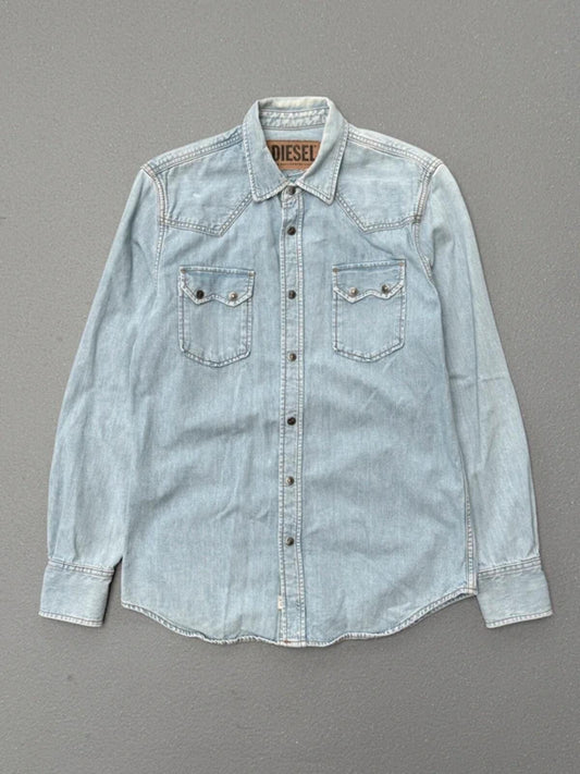 Diesel Denim Shirt Small Snap Button