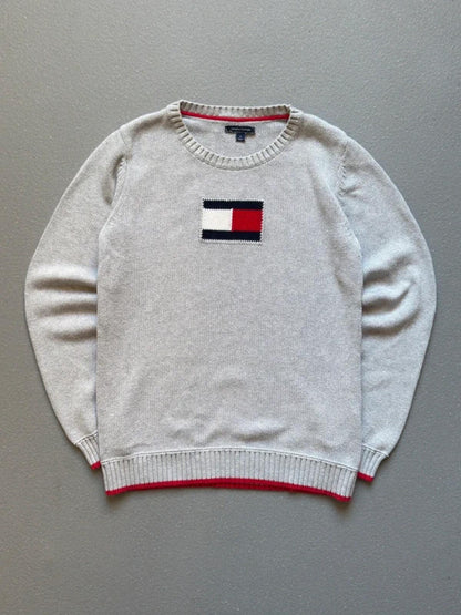 Tommy Hilfiger Logo Cable Knit Ladies Medium