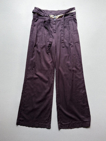 Emporio Armani Wide Leg Boho Cotton Trousers Size 10