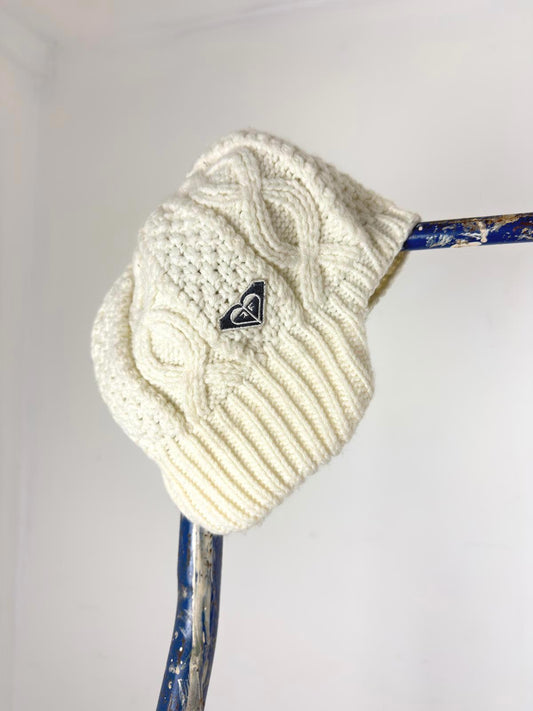 Quiksilver Y2K Knit Beanie Cap Roxy Cream White