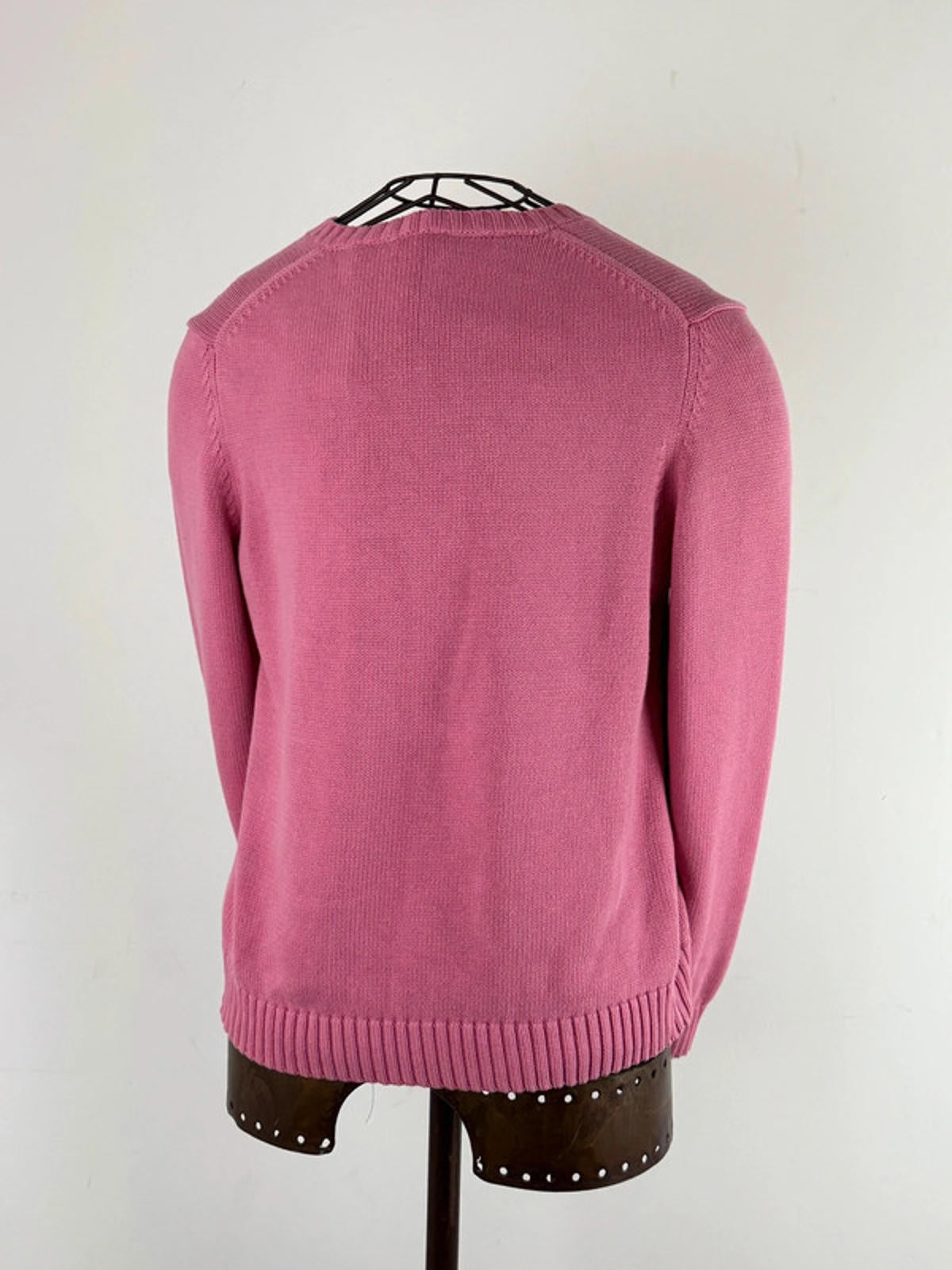 LL Bean V Neck Cotton Knit Sweater Small Medium