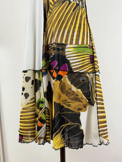 Y2K Floral Backless Halter Neck Dress Size 10