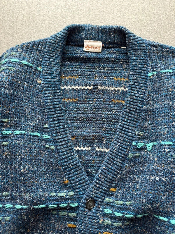 Vintage Cosby Style Grunge Cardigan Medium