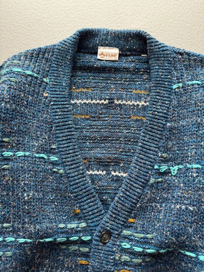 Vintage Cosby Style Grunge Cardigan Medium