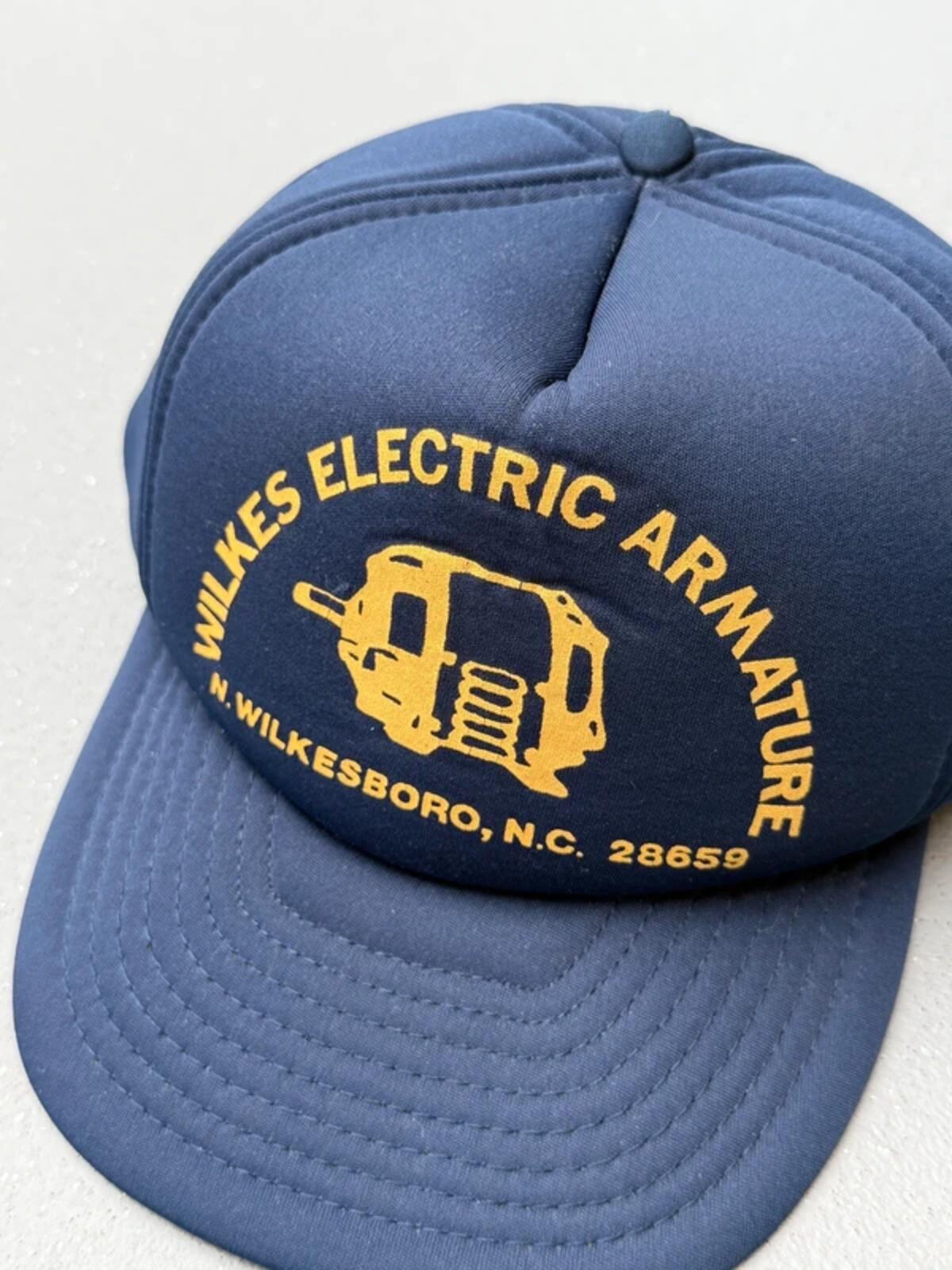 Vintage Navy & Yellow Americana Trucker Cap