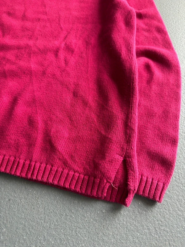 L.L.Bean 100% Cotton Cable Knit Jumper – Pink – Ladies Medium