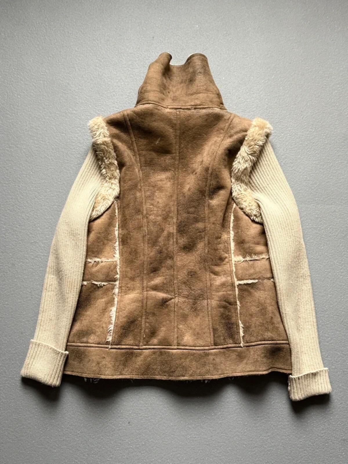 Y2K Funnel Neck Sherpa Bomber Jacket Large