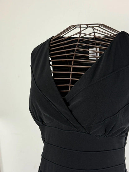 Tiana B Black Fitted Vintage Dress Small 8