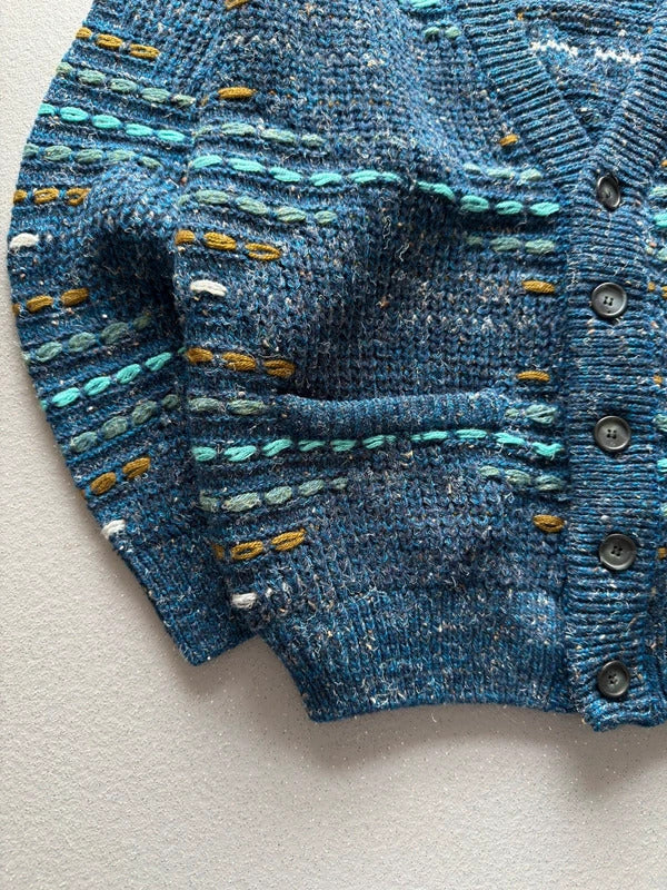 Vintage Cosby Style Grunge Cardigan Medium