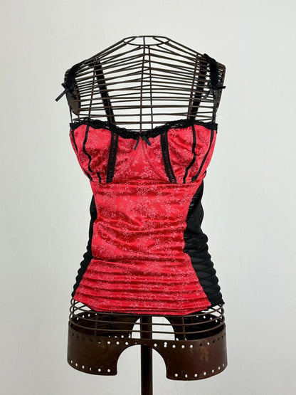 Y2K Camo Corset Top Large