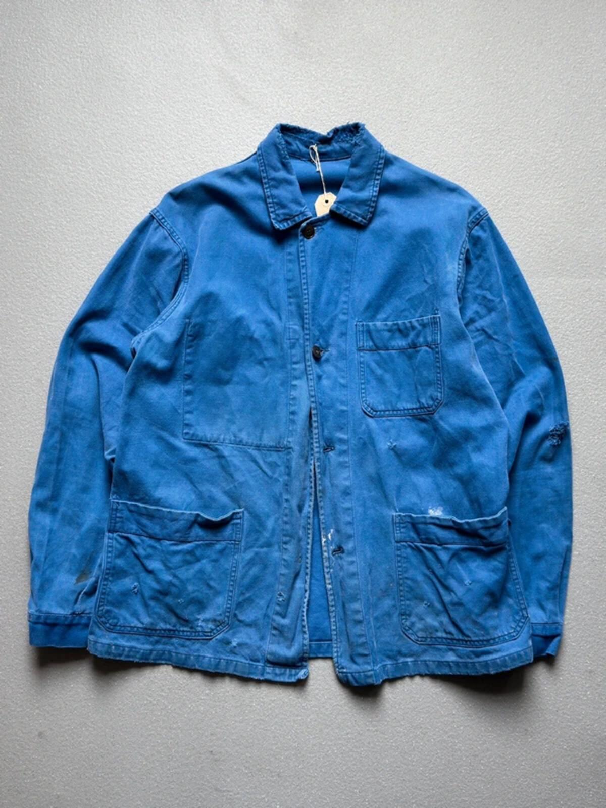 70s French Work Jacket Distressed Medium