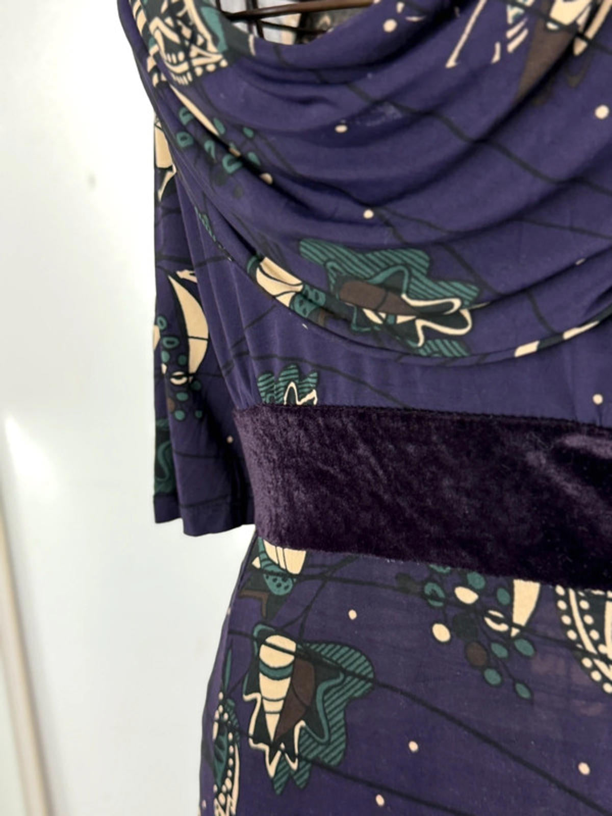 Sandro Ferroni Purple Mandala Pattern Dress Medium