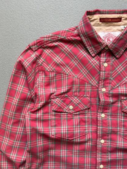 Christian Audigier Check Western Flannel Shirt Medium