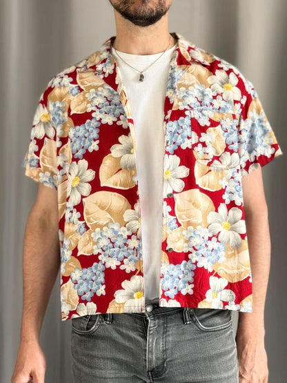 Vintage Liz Claiborne Floral Boxy Shirt Blouse XL Ladies