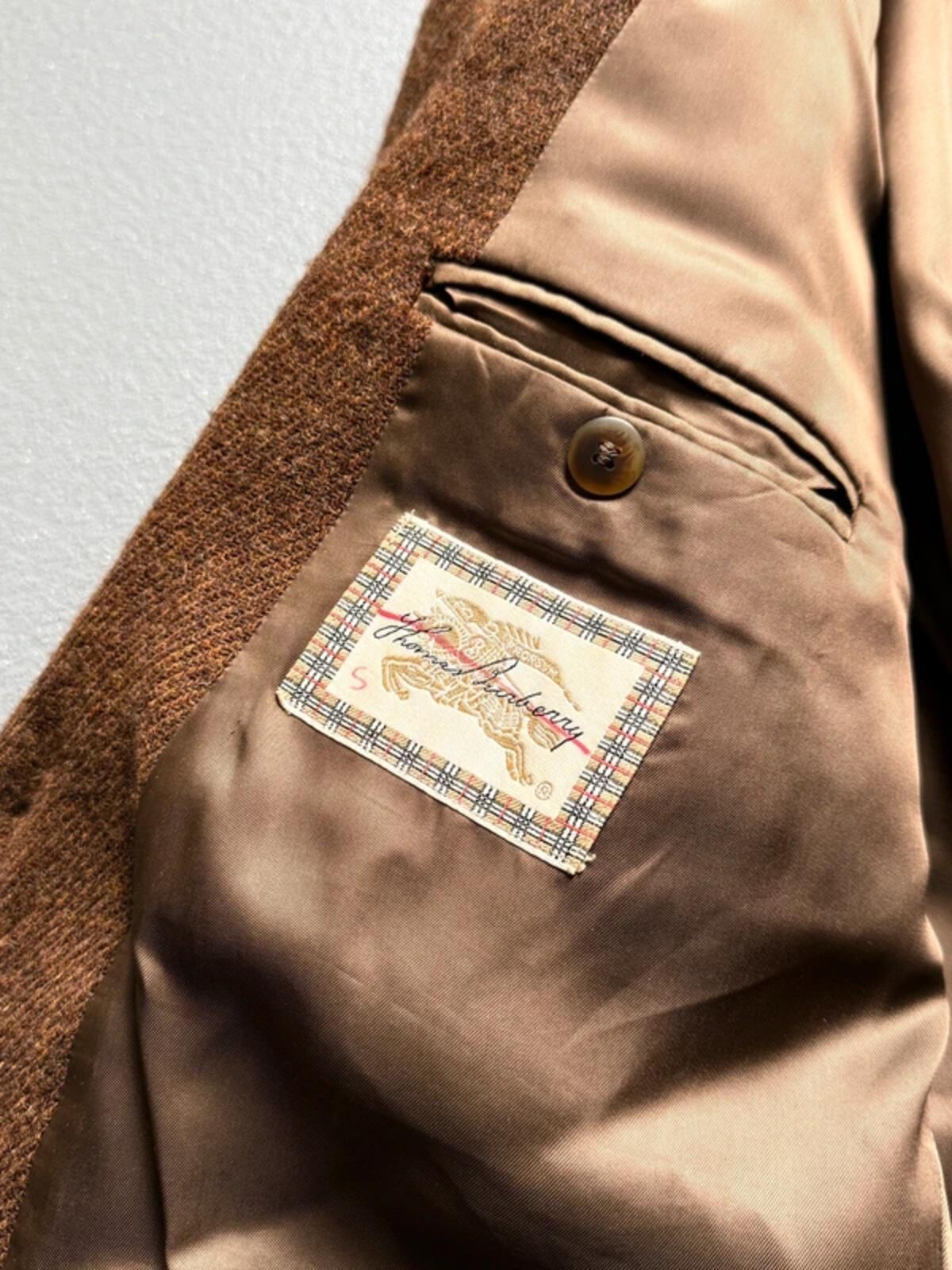 Thomas Burberry Wool Tweed Jacket Vintage 90s 48”