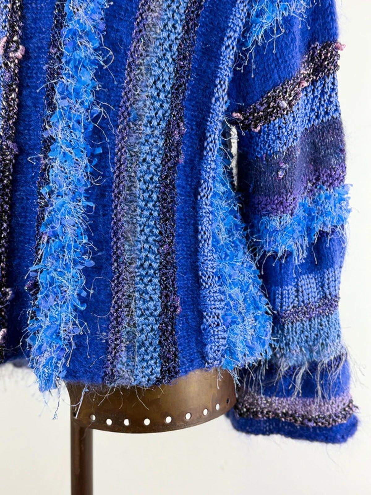 Handknit Beautiful Flared Cuff Sweater XL