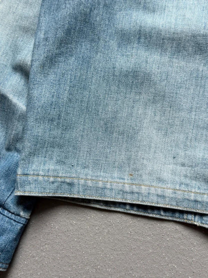 70s Lee Zip Denim Trucker Jacket Medium / Large