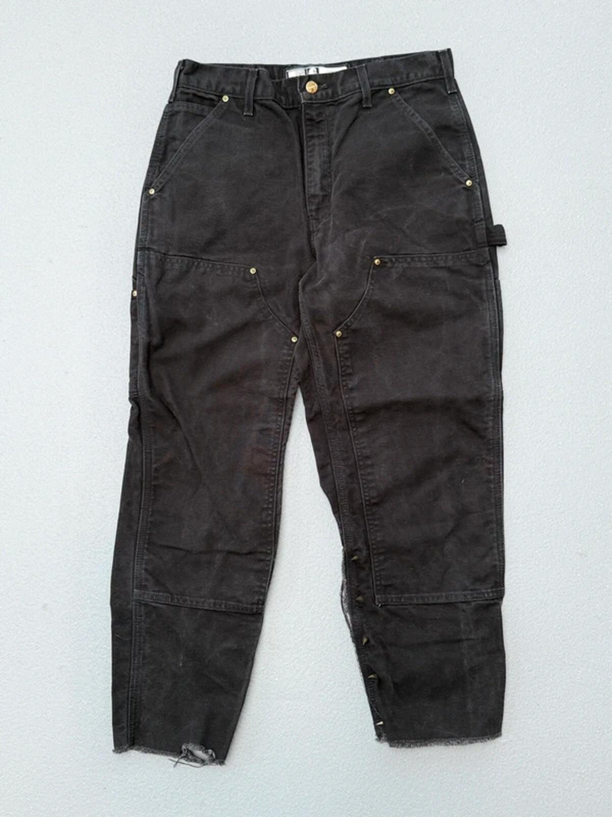 Carhartt Double Knee Custom Black Pants 32” Alt Punk