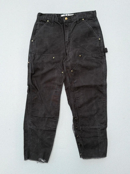 Carhartt Double Knee Custom Black Pants 32” Alt Punk